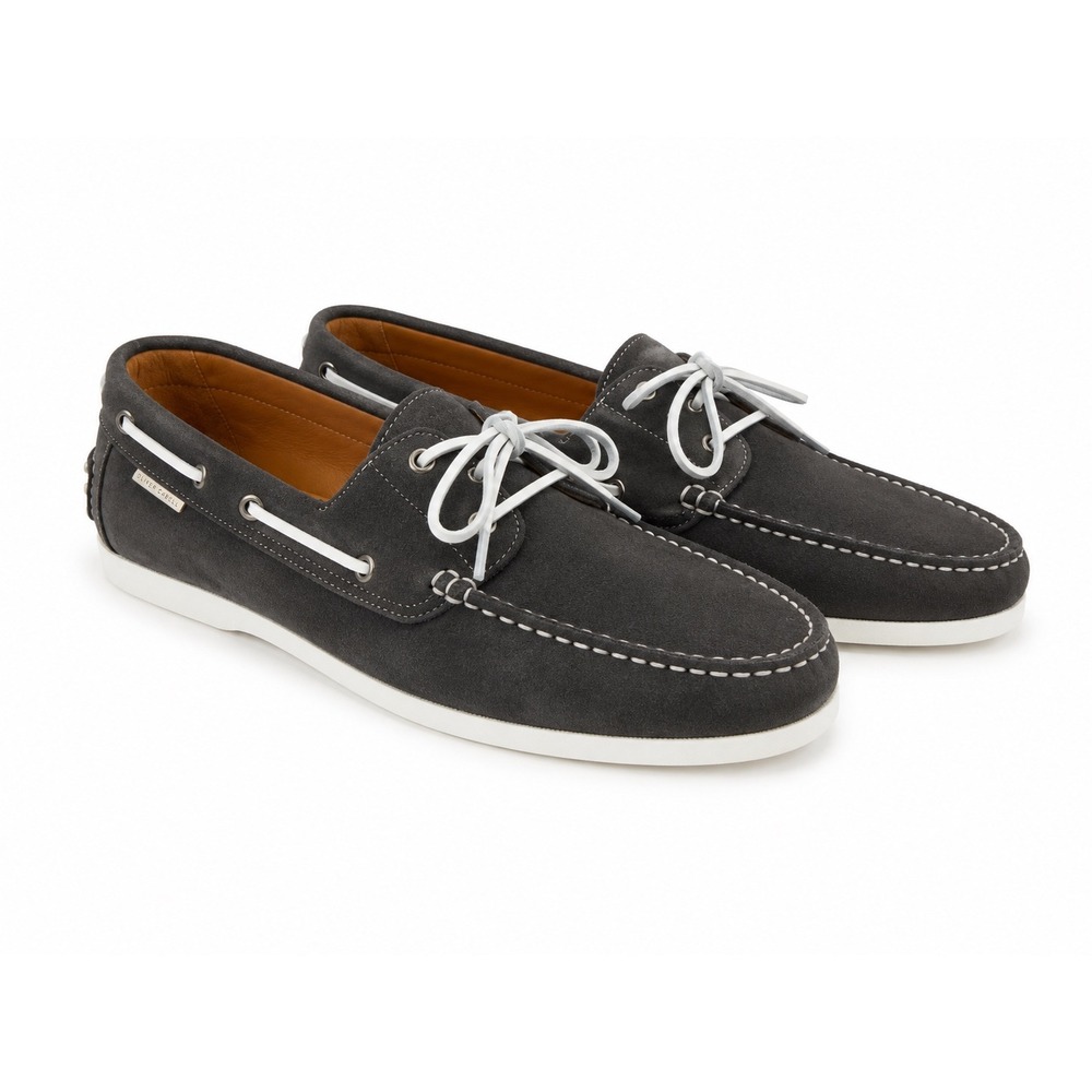 Oliver Cabell Mens Boat Shoe Slate Suede Grey Deck Shoes Size 40 US 7‎ NEW
